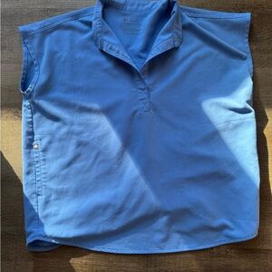 Figs Ceil Blue Sleeveless Scrub Top (S)